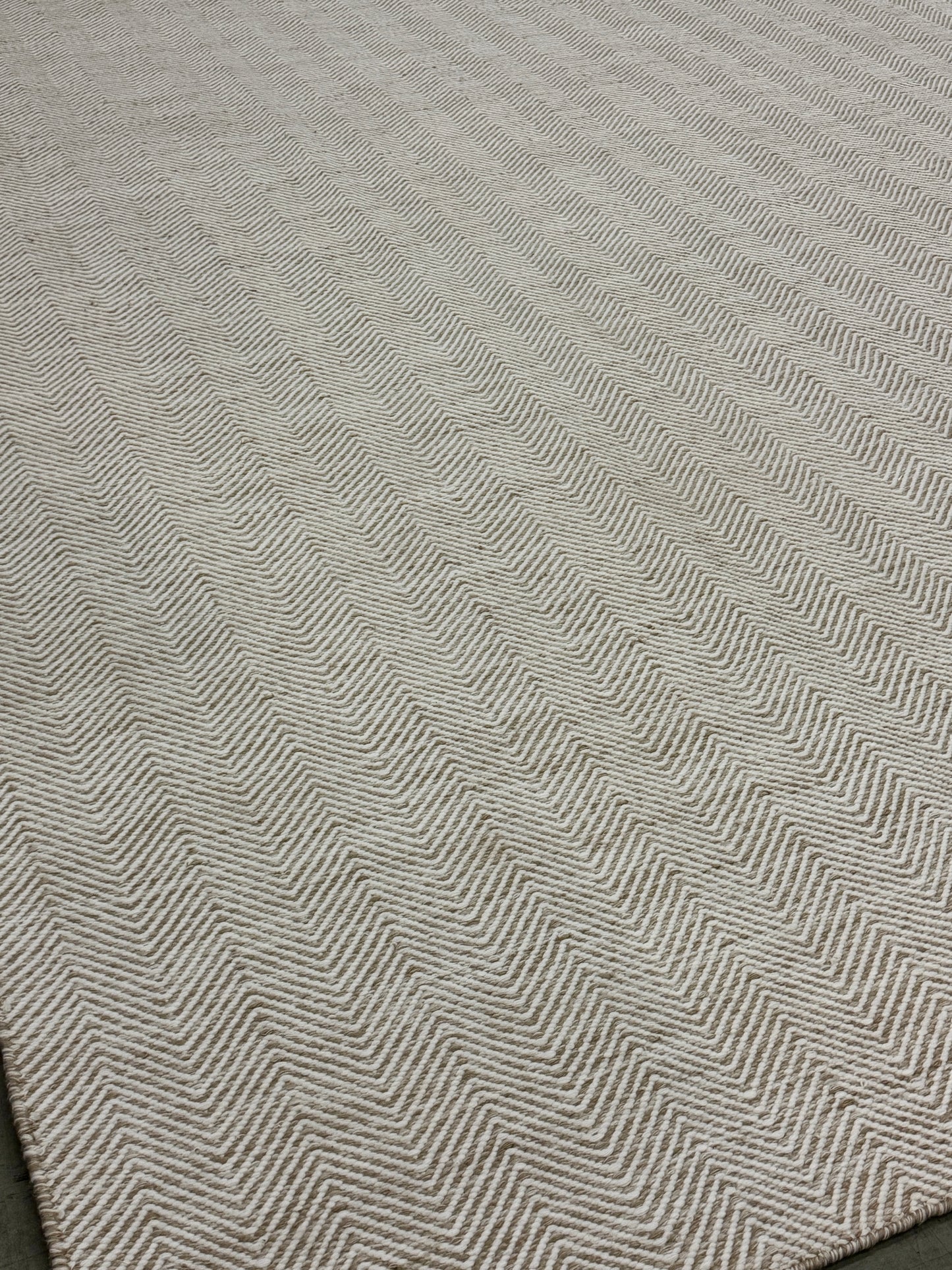 Archive Sale Arthouse Chevron in Bone on Tone - 6'x8'