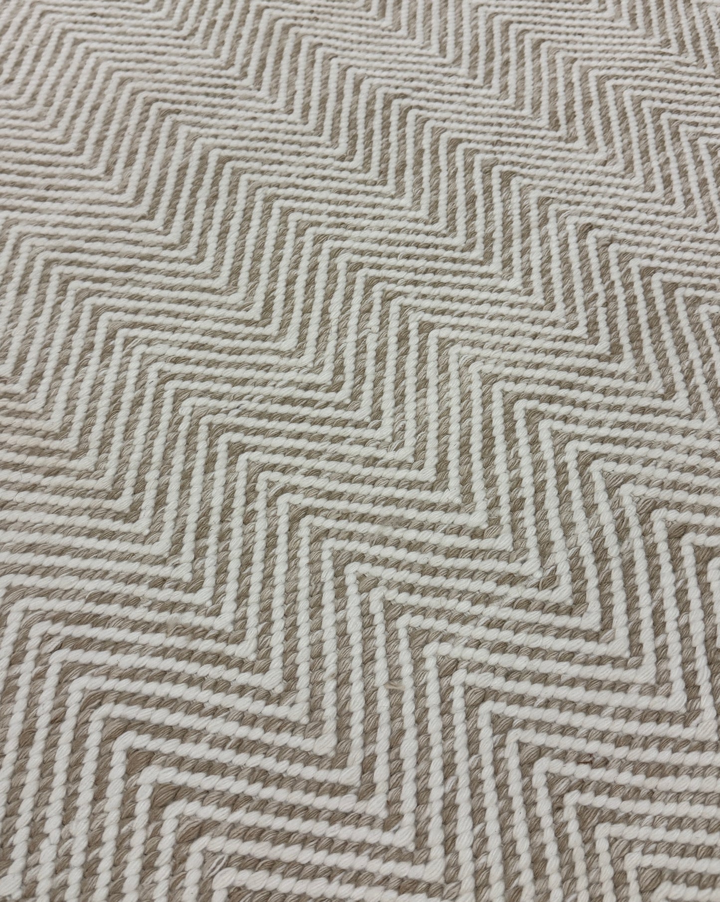 Archive Sale Arthouse Chevron in Bone on Tone - 6'x8'