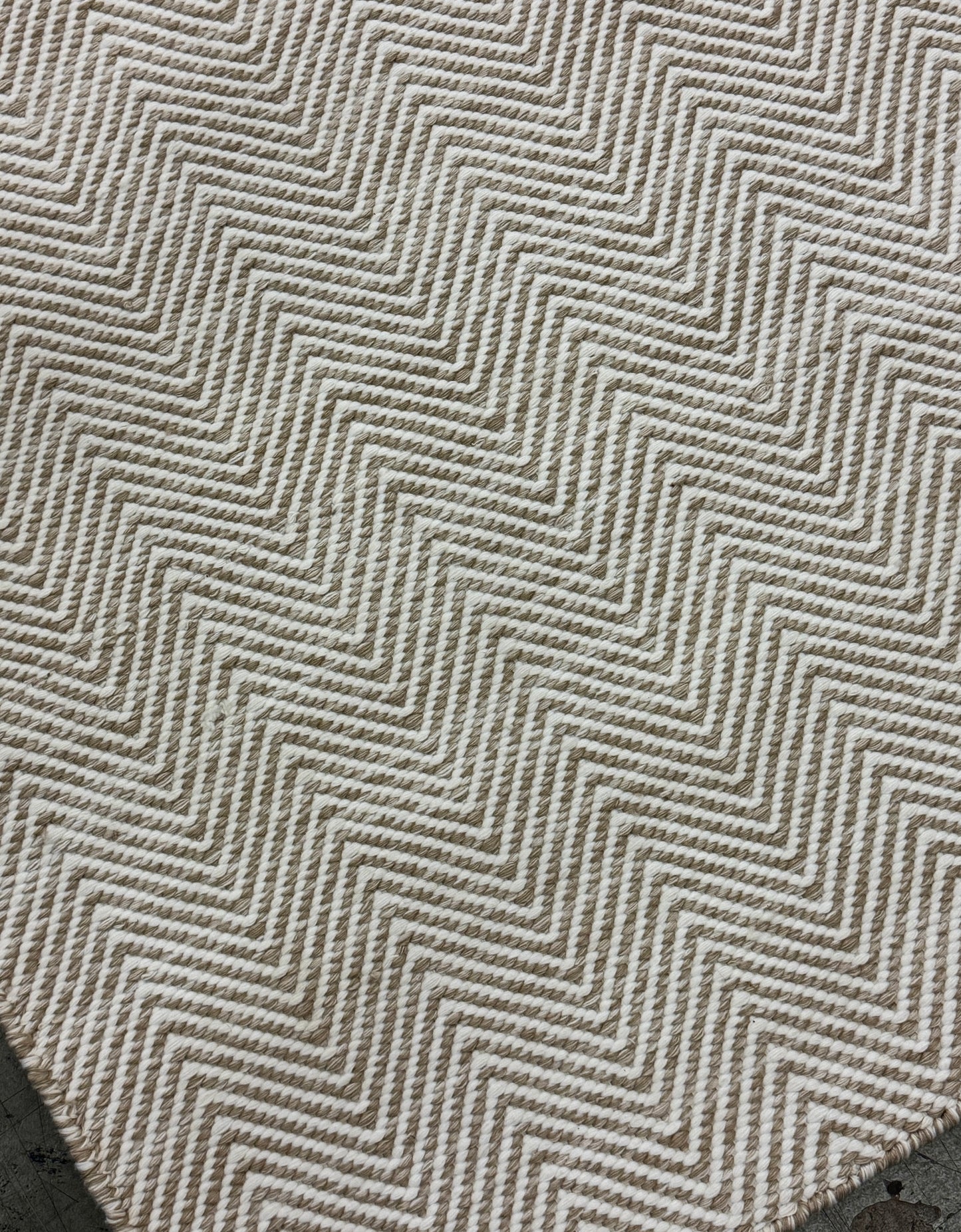 Archive Sale Arthouse Chevron in Bone on Tone - 6'x8'