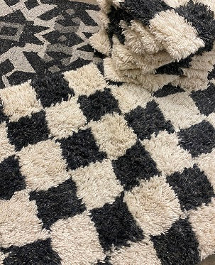 Cheque Moroccan - Charcoal Blue