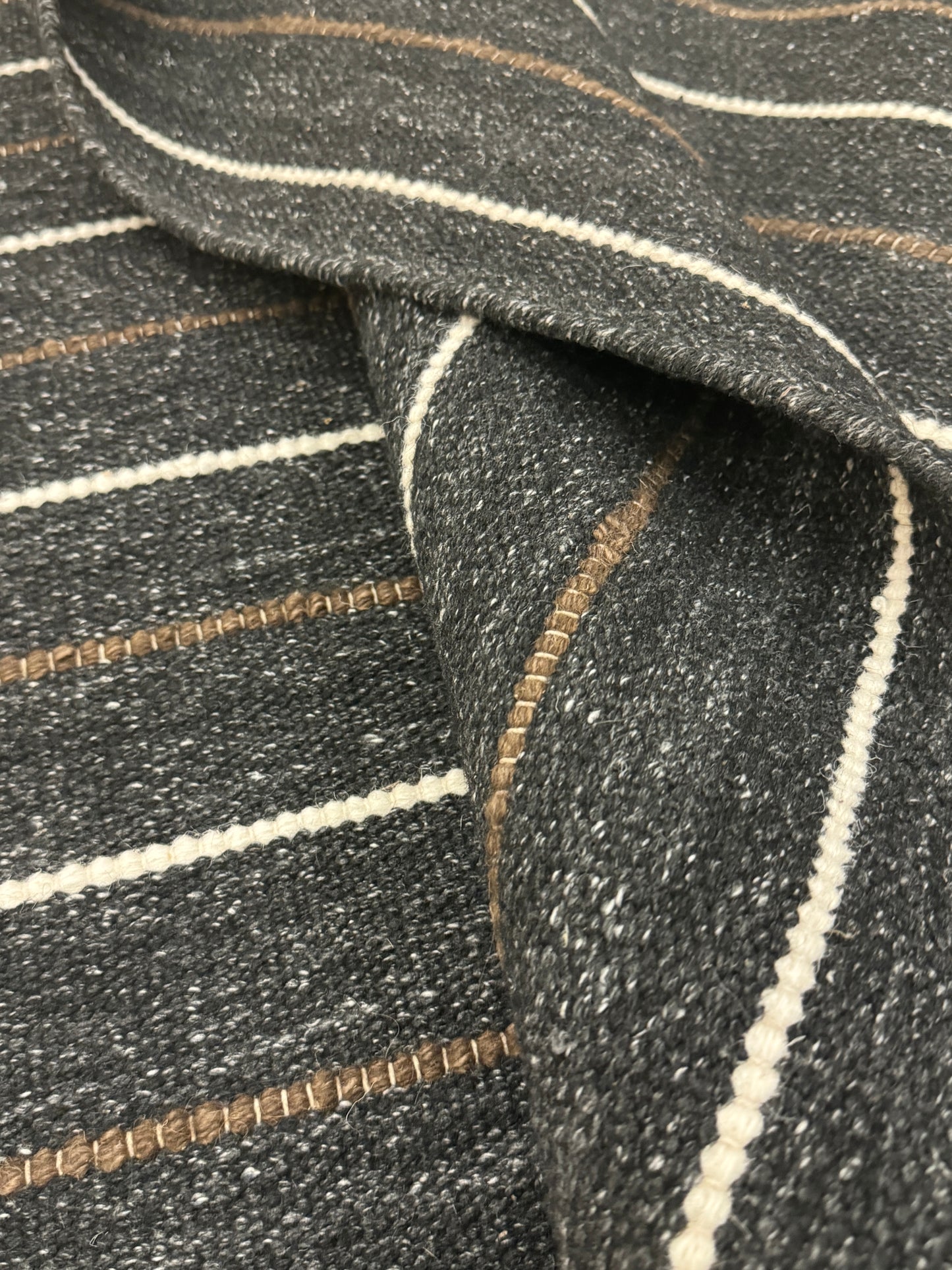 Joti Stripe - Charcoal & Brown