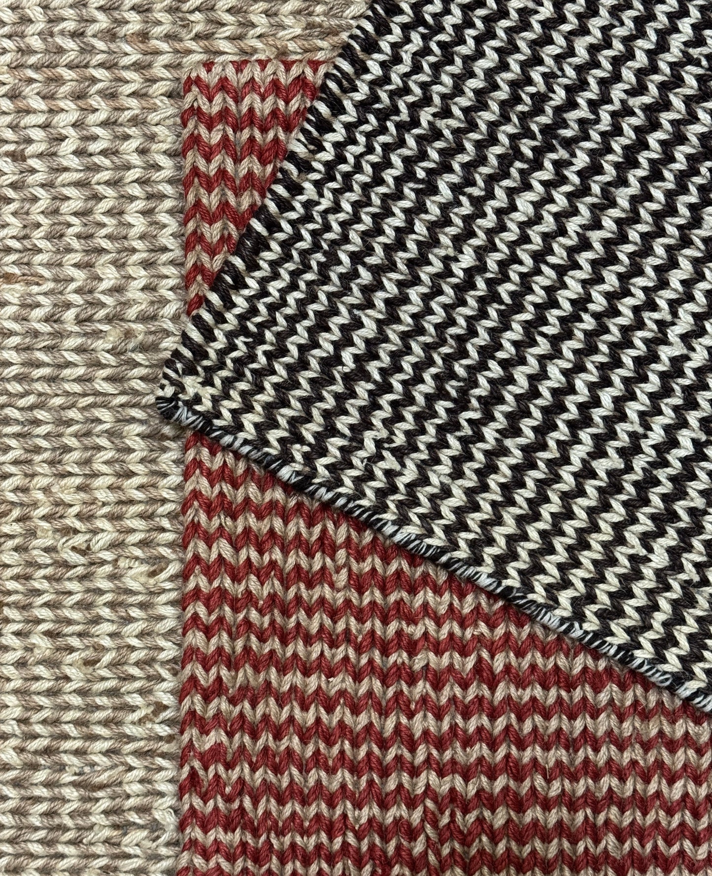 QuickShip Juba Stripe - Natural Beige + Red