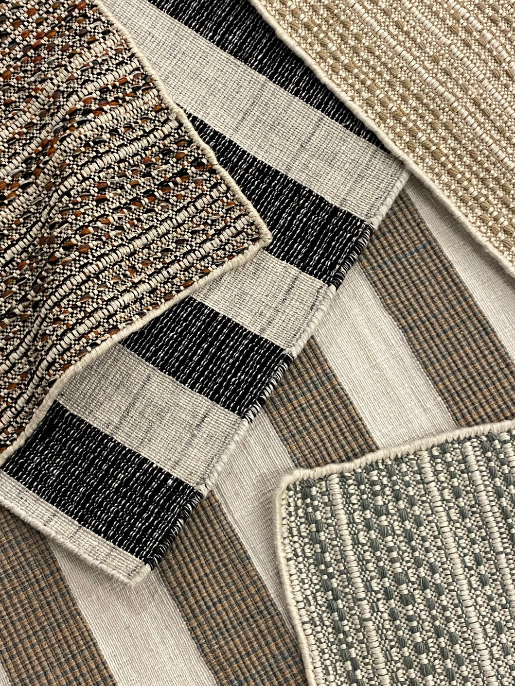 Outdoor Kamden Stripe - Blanco & Teal