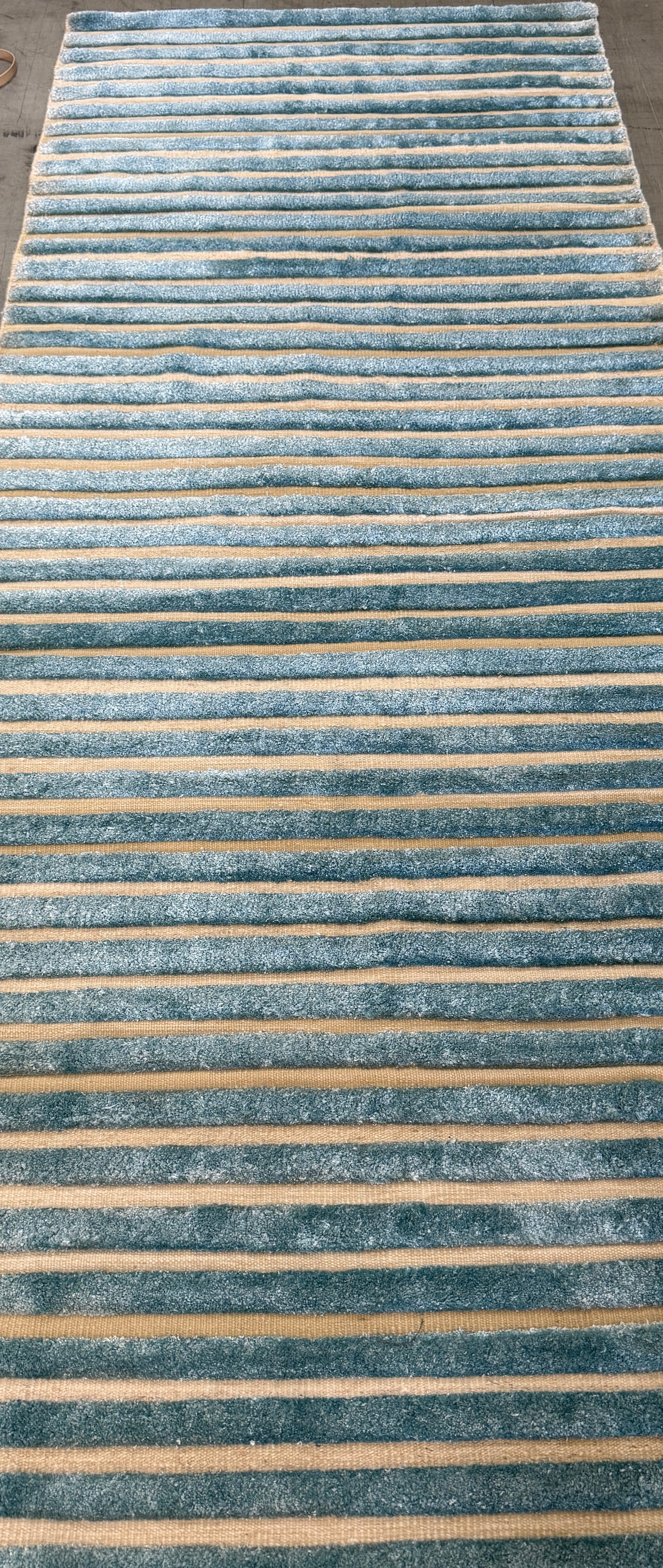 Archive Sale Eloy Stripes - Teal & Linen 3'1 x 8'