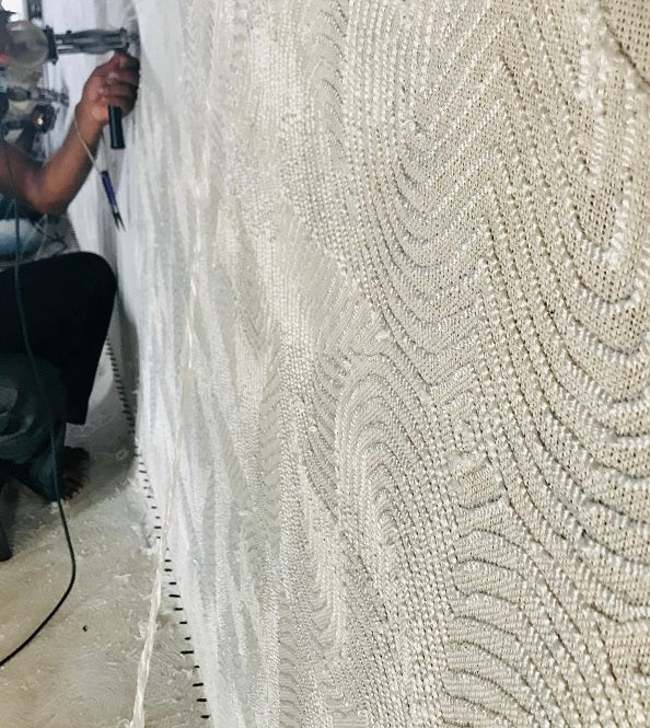 Archive Sale Jainey Swirls - Eggshell Luster 3ft 6in x 6ft 9in