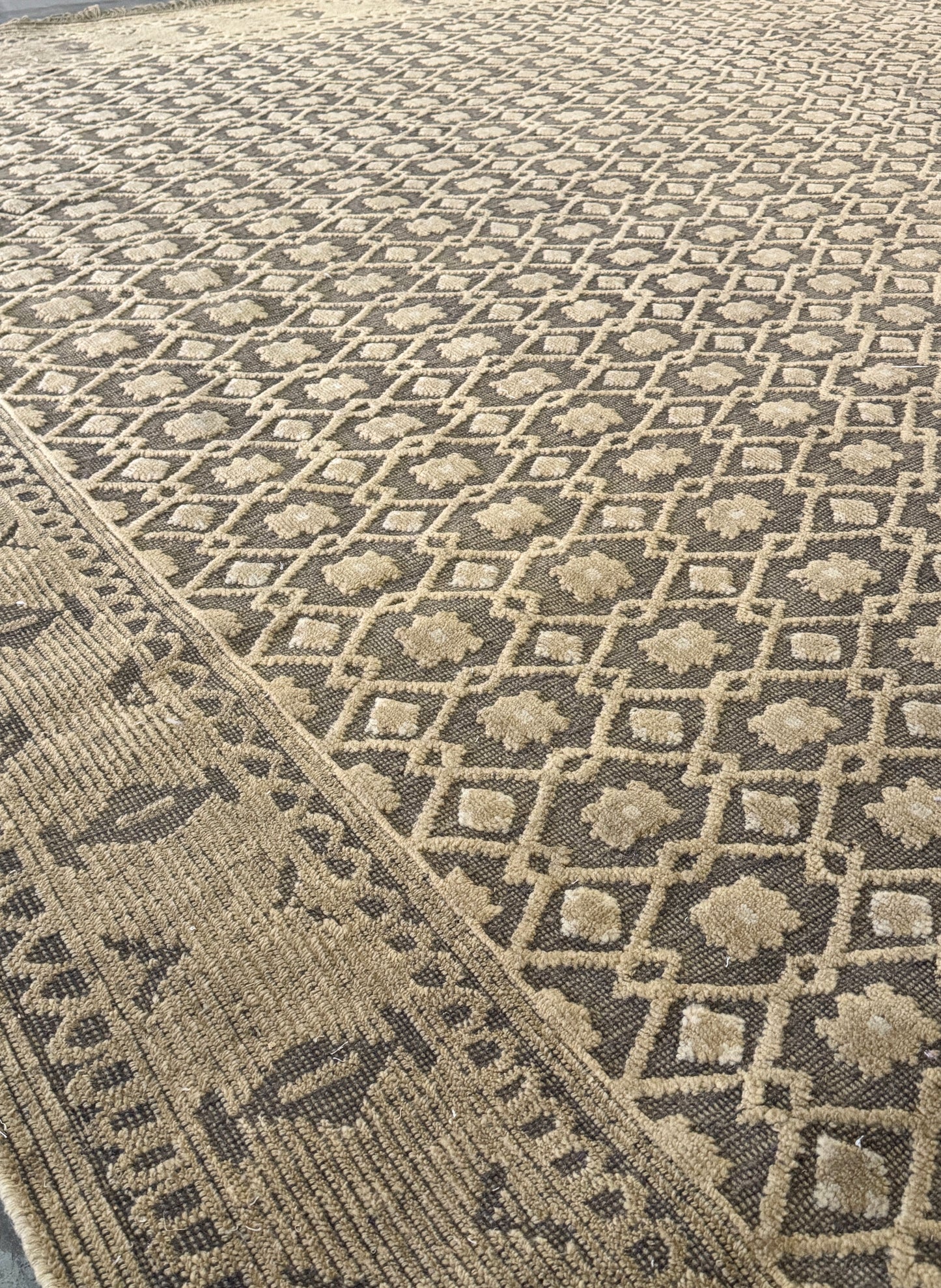Archive Sale Antique Erdos - Black & Gold 12ft x 13ft 9in