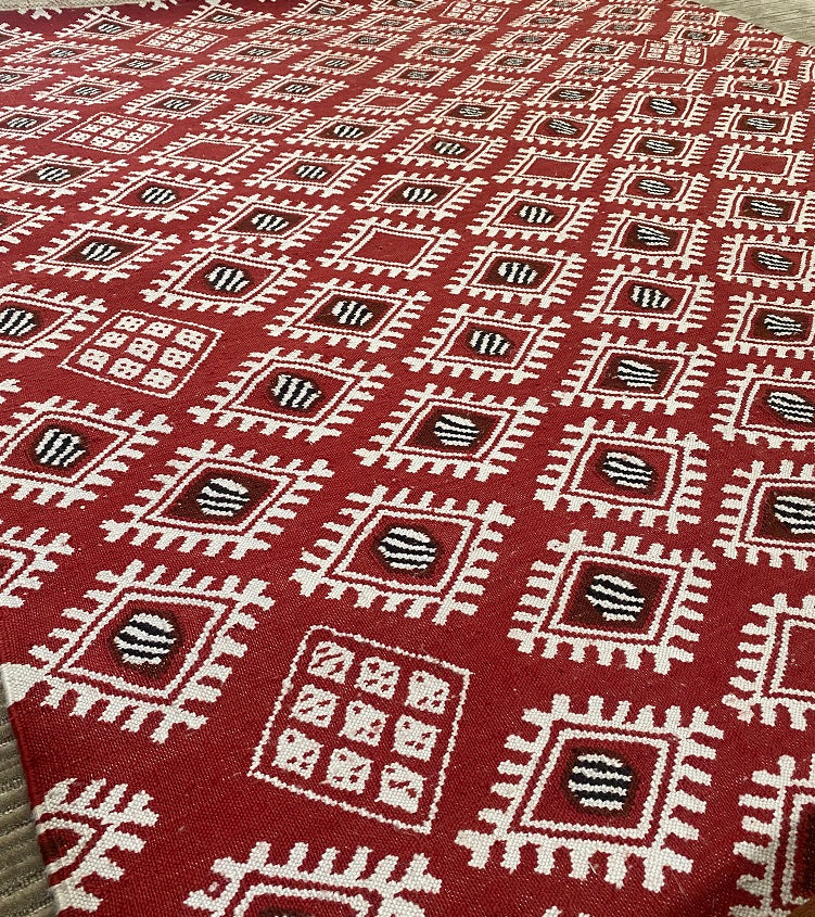 Archive Sale Arya Flatweave - Red 6ft 7in x 12ft