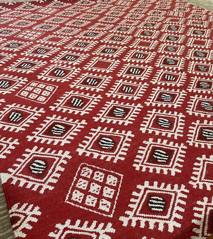 Archive Sale Arya Flatweave - Red 6ft 7in x 12ft