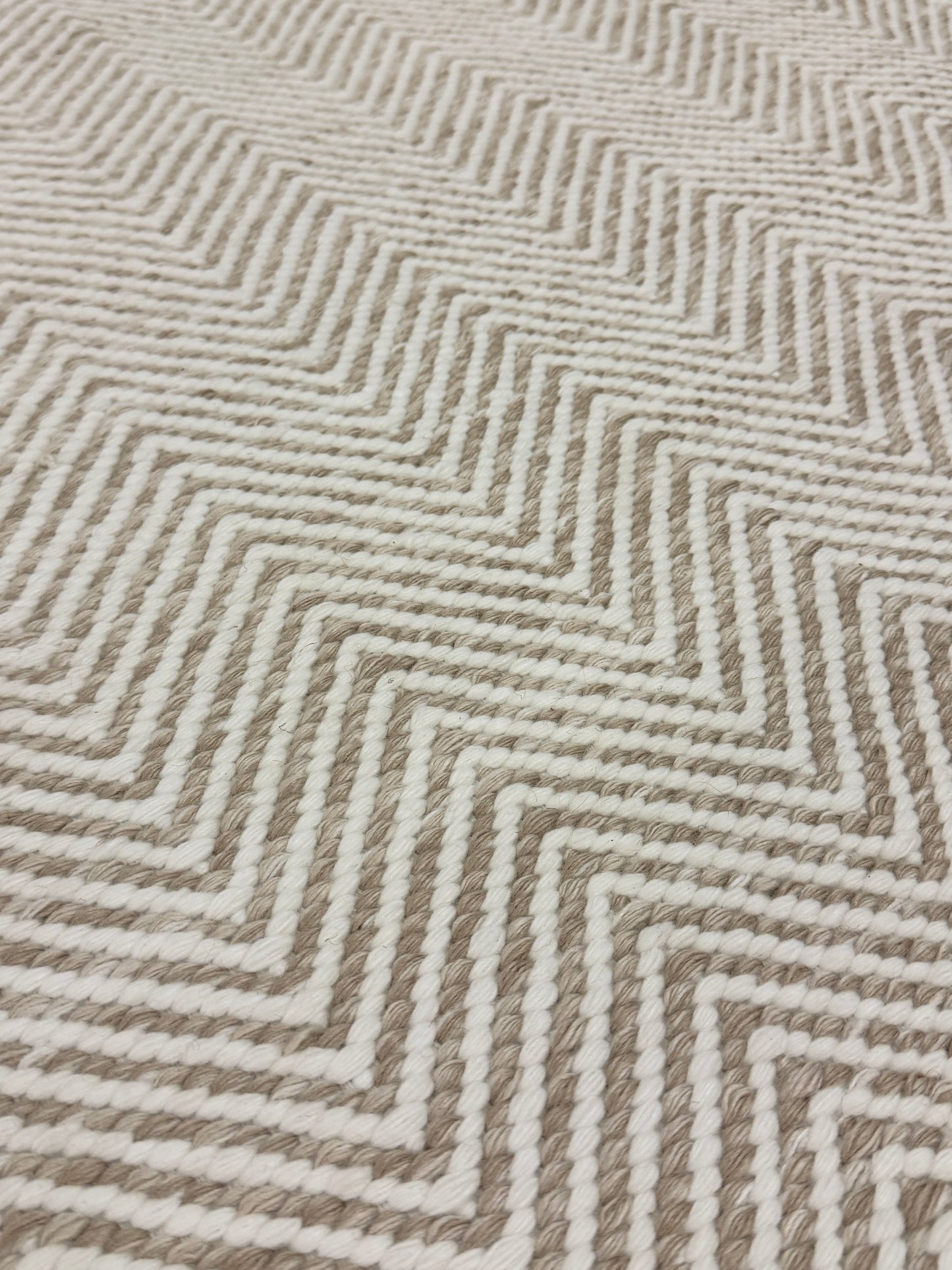 Outdoor Arthouse Chevron - Bone on Tone