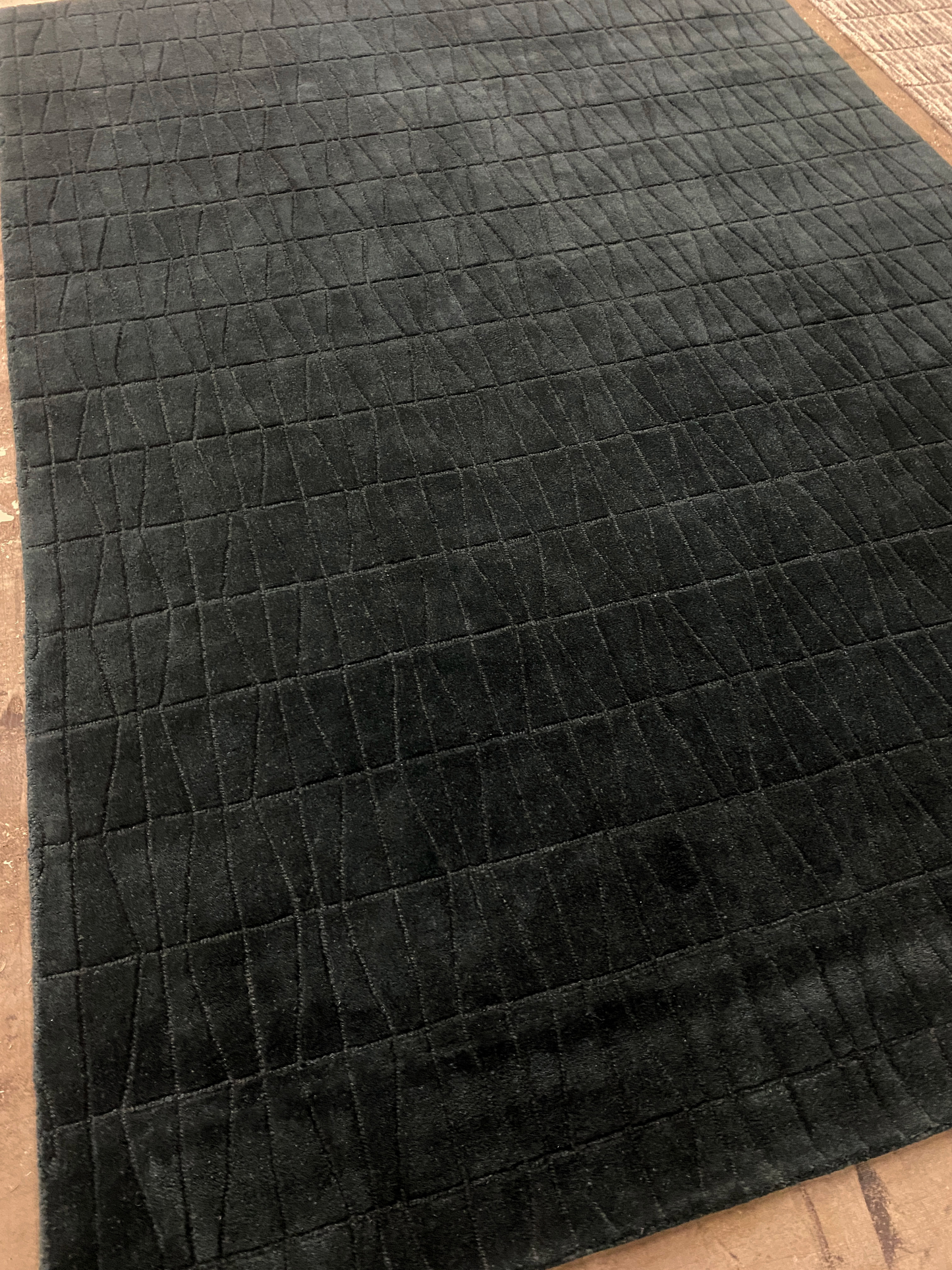 Archive Sale Bork Trellis - Embossed Teal 5ft x 7ft