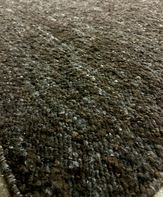 Woolzy Nello Panja Durry - Charcoal Bean