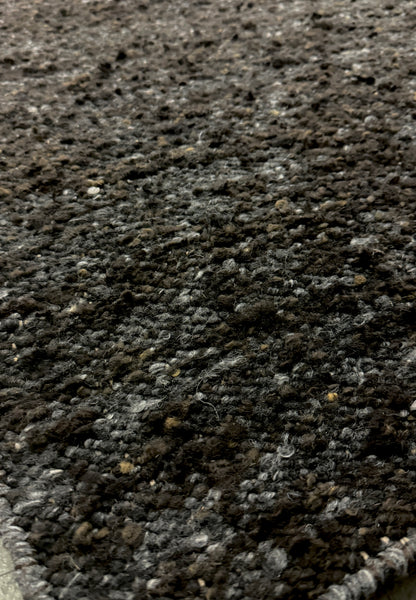 Woolzy Nello Panja Durry - Charcoal Bean