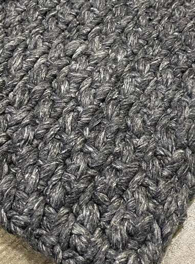 Outdoor Basketweave - Charcoal Blue