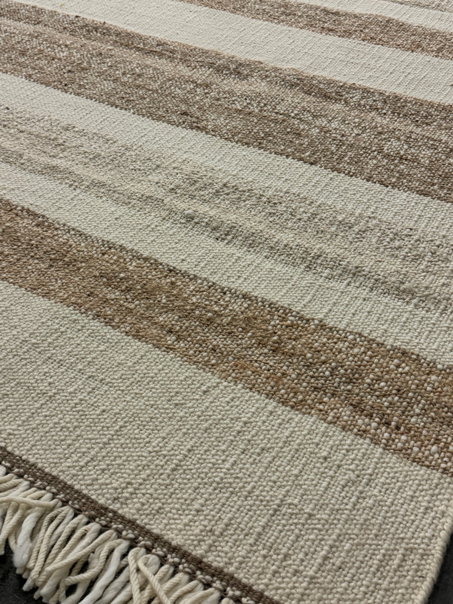 Bone Double Down Stripe Jute