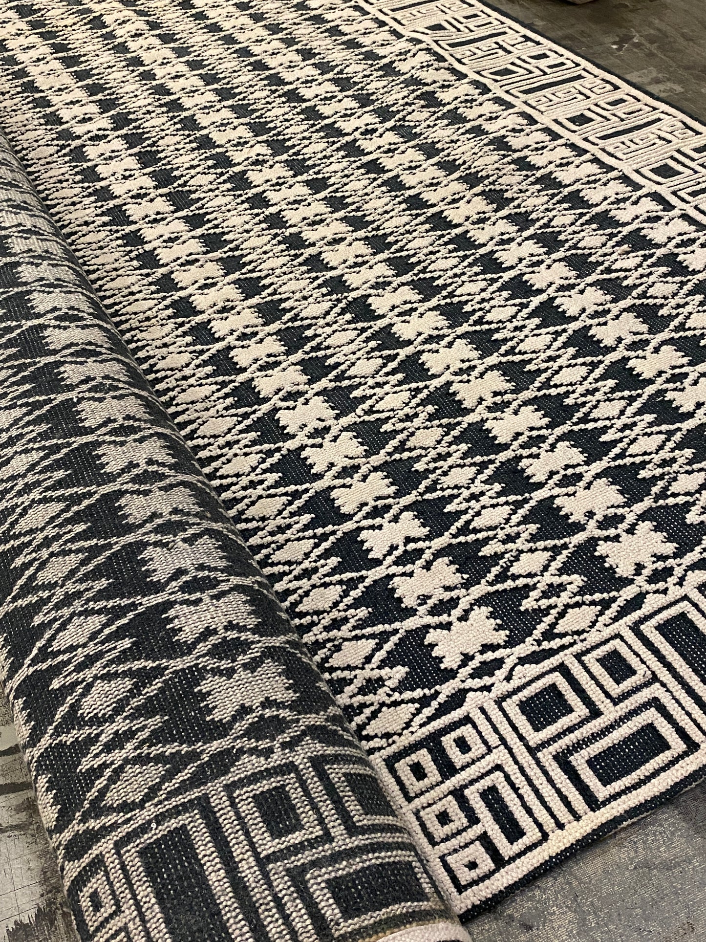 Archive Sale Erdos - Navy Handknotted Kilim 15ft x 16ft
