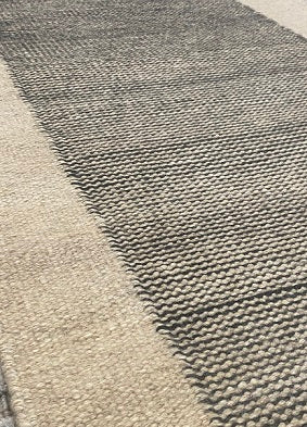 Archive Sale Jakko Border - Navy Jagged Stone 2ft 6in x 13ft 9in