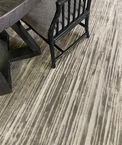 Archive Sale Jemstone Stripe - Silver Quartz 5ft 6in x 14ft 6in