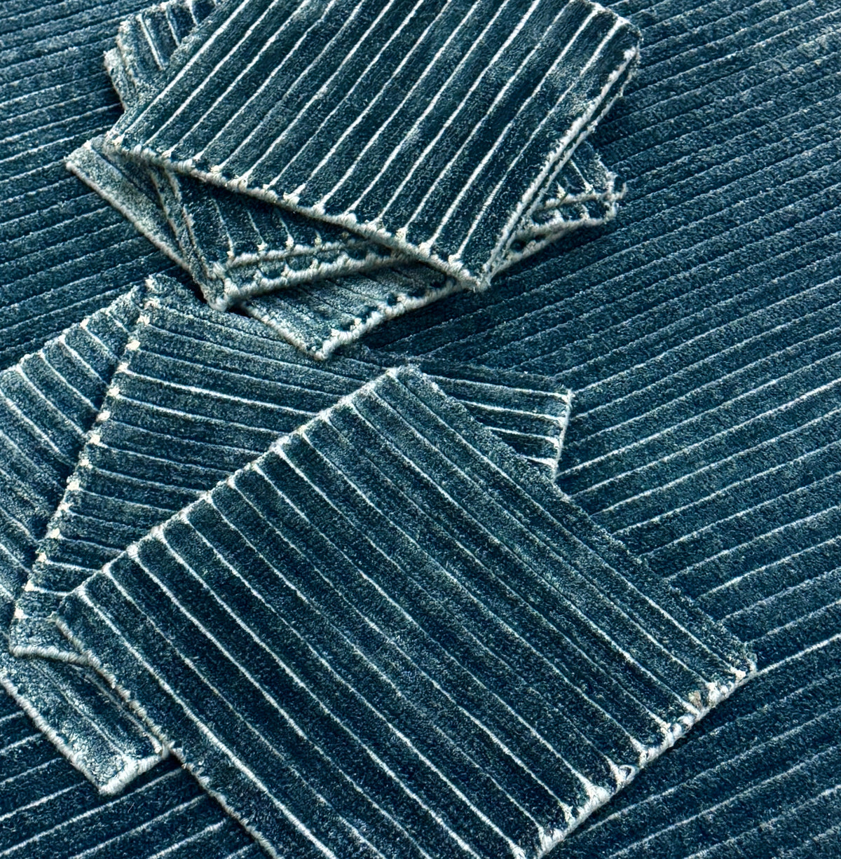 Jewel Velvet Pinstripe - Archibald Blue