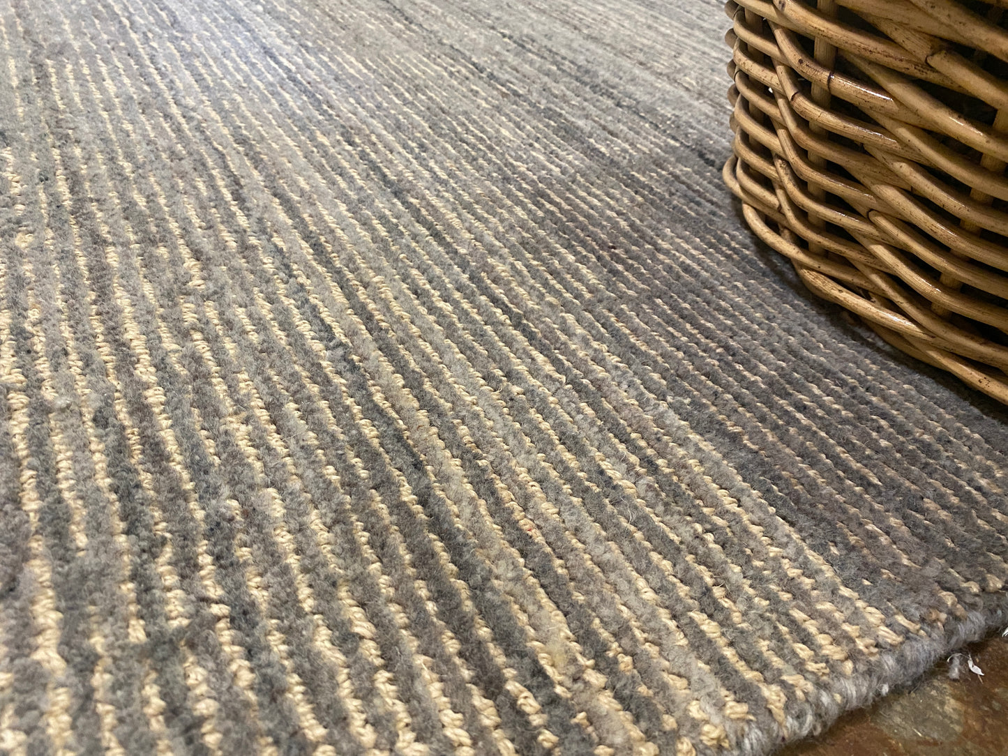 Archive Sale Jixxie Jute - Bold Slate Blue 5ft x 13ft 8in