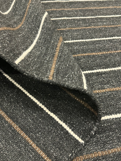 Joti Stripe - Charcoal & Brown