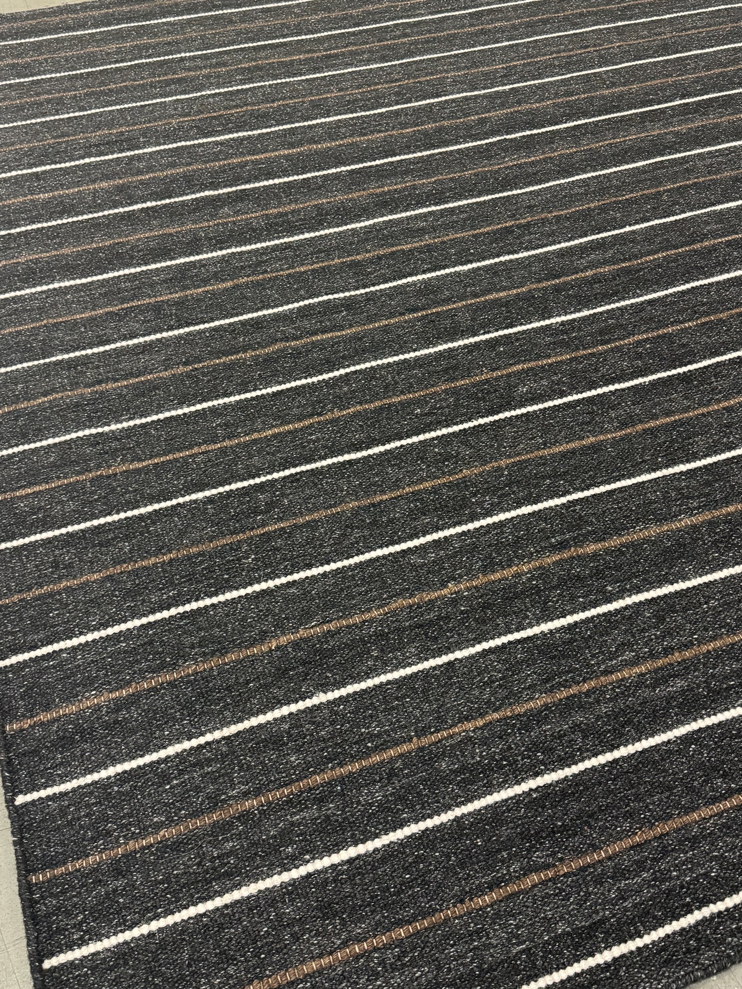 Joti Stripe - Charcoal & Brown