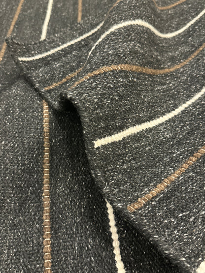 Joti Stripe - Charcoal & Brown