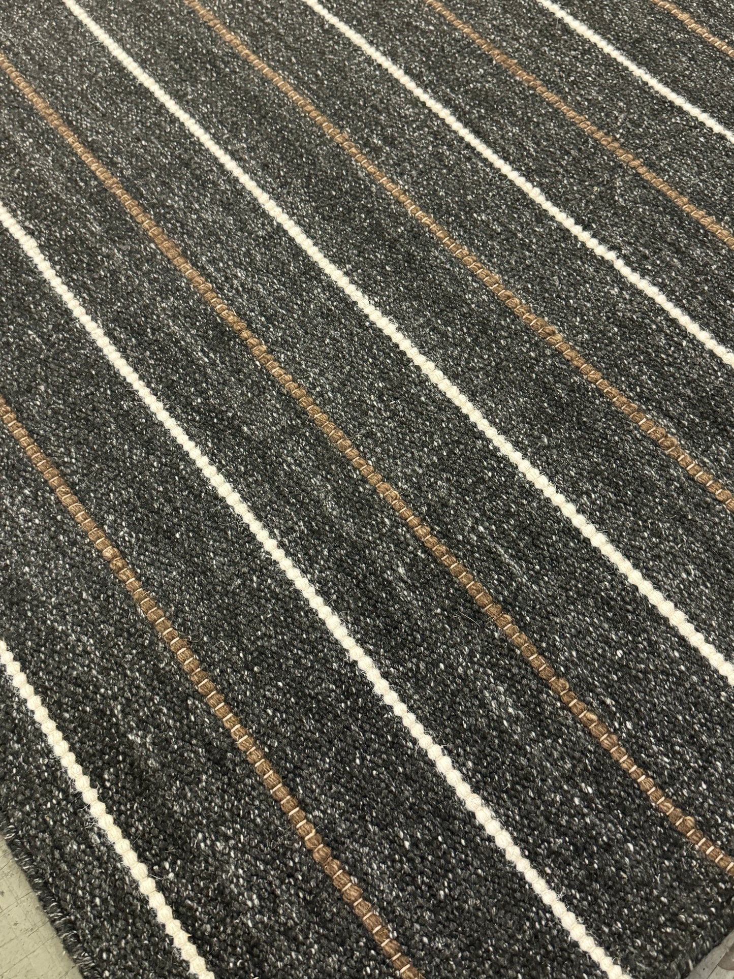 Joti Stripe - Charcoal & Brown