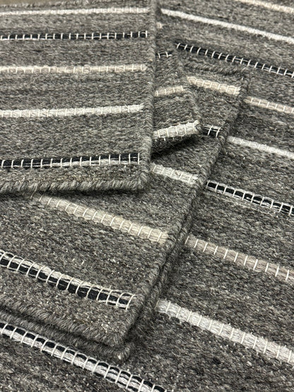 Joti Stripe - Black & White + Dark Grey