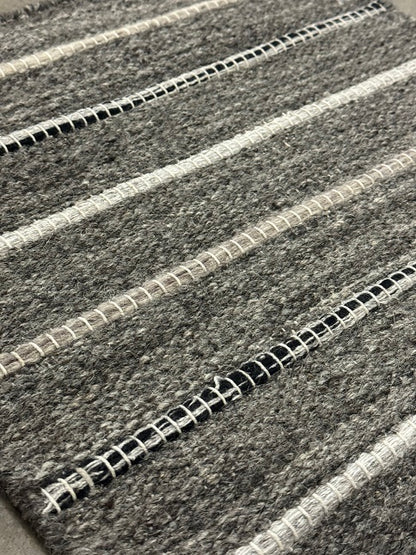 Joti Stripe - Black & White + Dark Grey