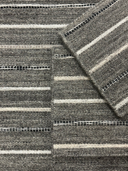 Joti Stripe - Black & White + Dark Grey