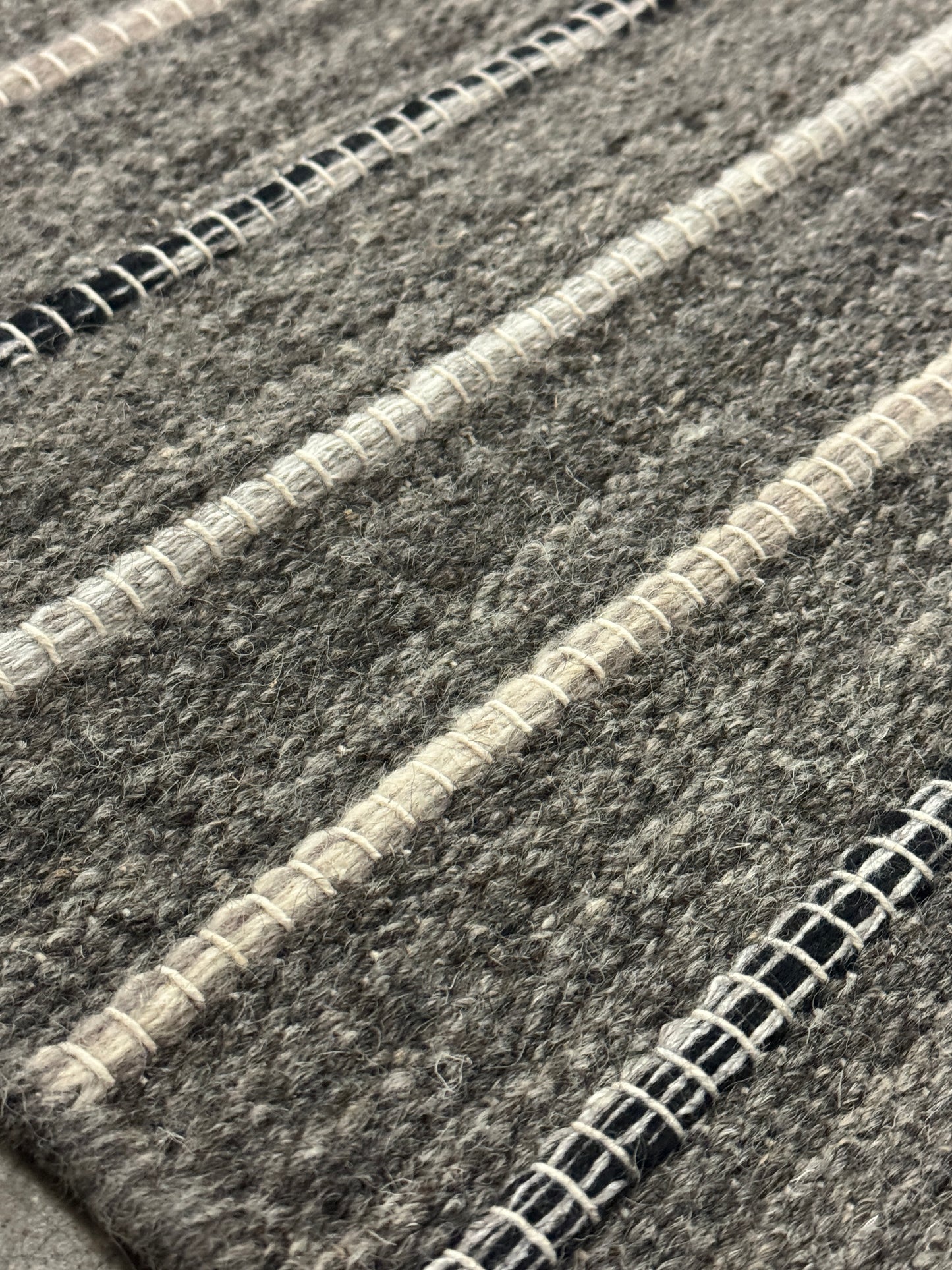 Joti Stripe - Black & White + Dark Grey