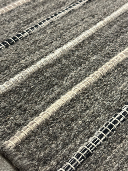 Joti Stripe - Black & White + Dark Grey