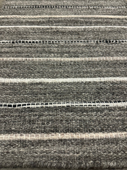 Joti Stripe - Black & White + Dark Grey