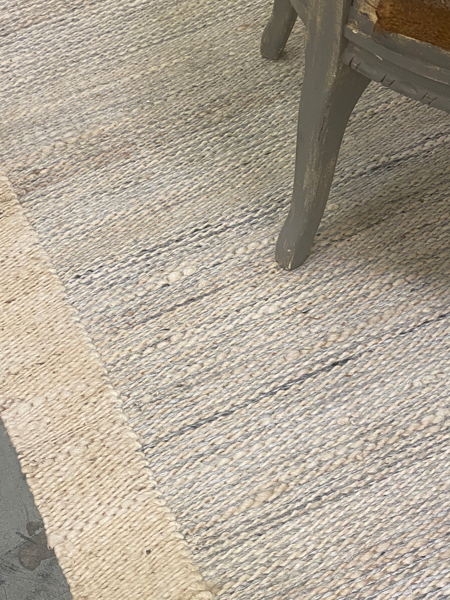 Archive Sale Juba Jagged Stripe - Seafoam Blue 3ft x 8ft 6in