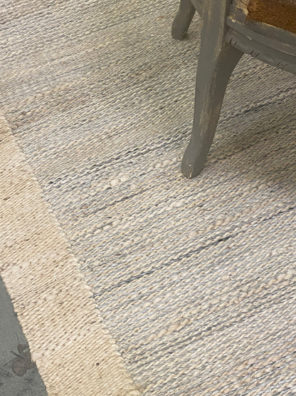 Archive Sale Juba Jagged Stripe - Seafoam Blue 3ft x 8ft 6in