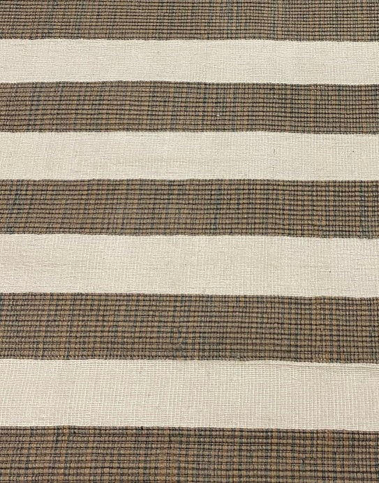 Archive Sale Outdoor Kamden Stripe - Blanco & Teal Tweed 4ft x 6ft