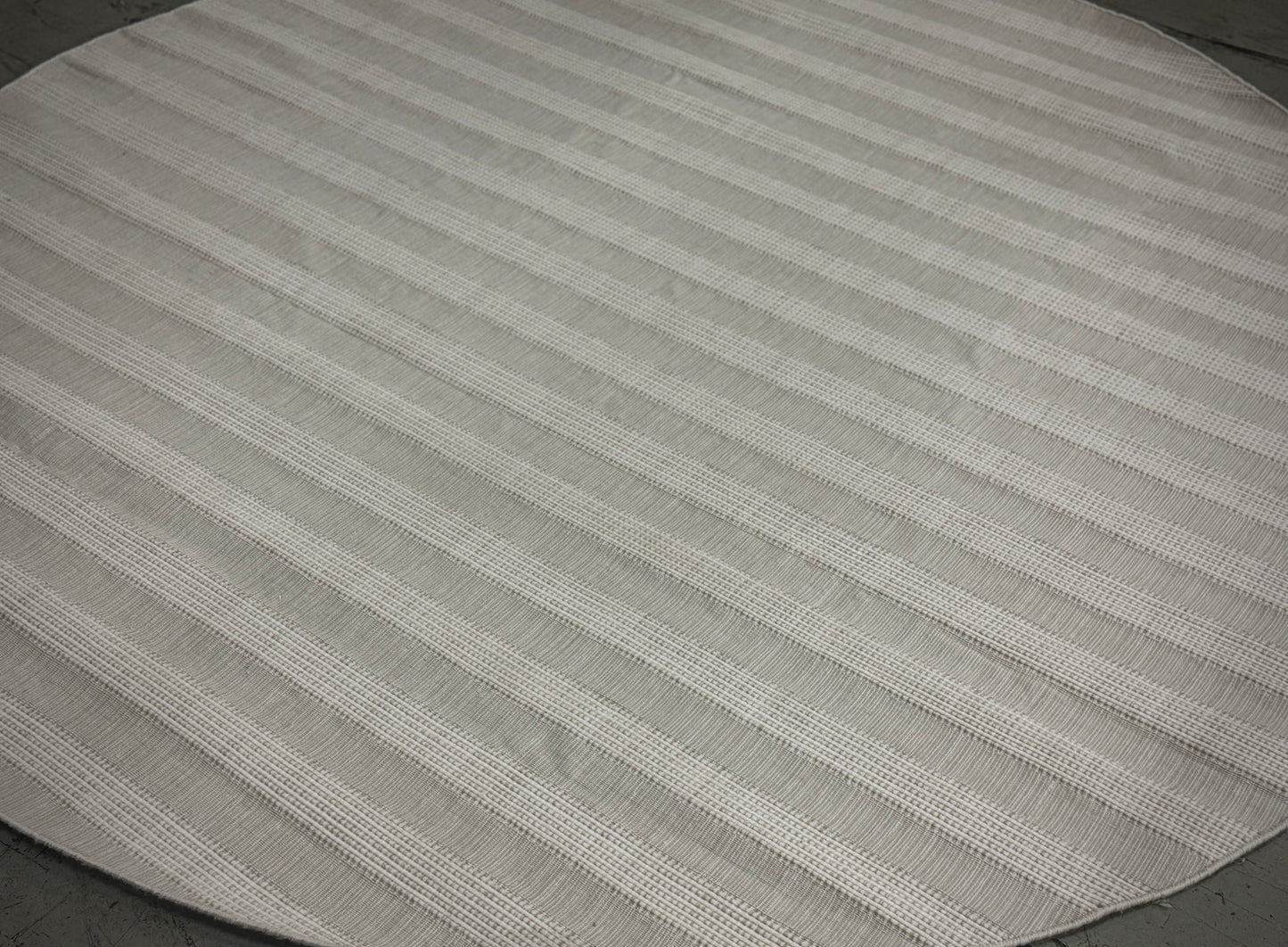 Archive Sale Outdoor Kamden Stripe - Pearl & Dew 9ft Round