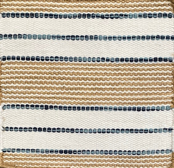 Archive Sale Outdoor Tizi Flatweave - Brass and Blue 3ft x 7ft 8in
