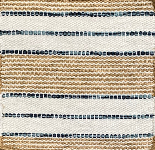 Archive Sale Outdoor Tizi Flatweave - Brass and Blue 3ft x 7ft 8in