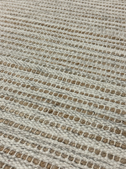 Archive Sale Pencilweave - Ivory & Grey 4ft 4in x 9ft 10in