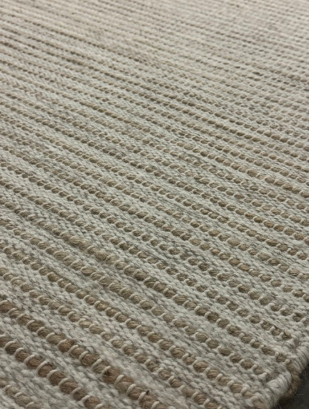 Pencil Weave - Ivory + Grey + Jute