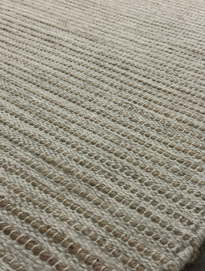 Pencil Weave - Ivory + Grey + Jute