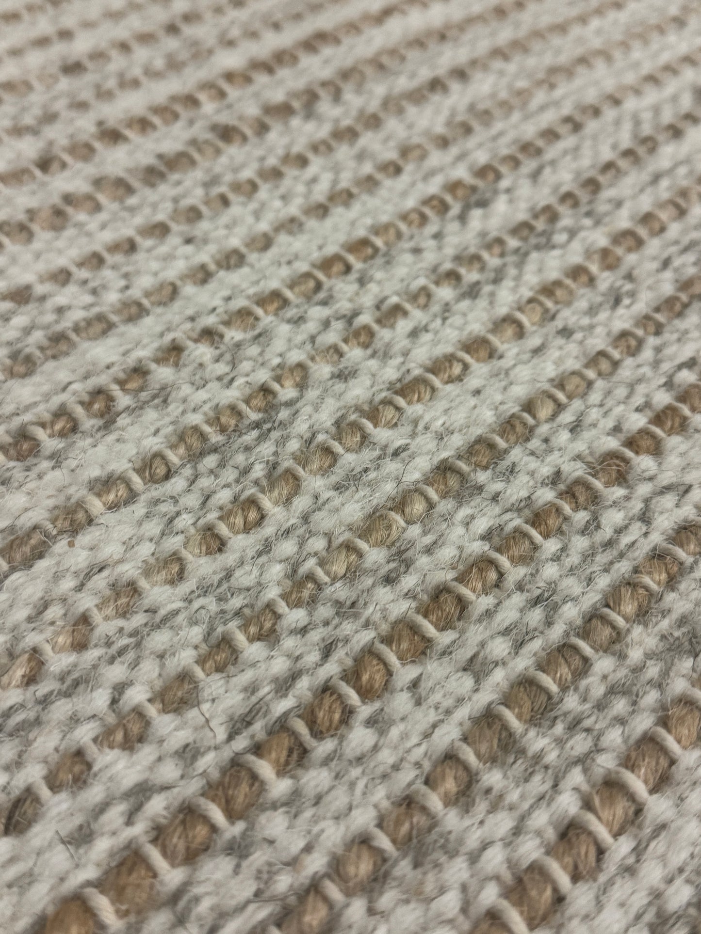 Pencil Weave - Ivory + Grey + Jute