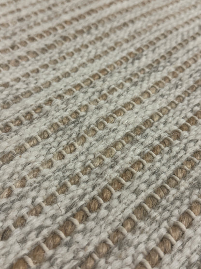 Pencil Weave - Ivory + Grey + Jute