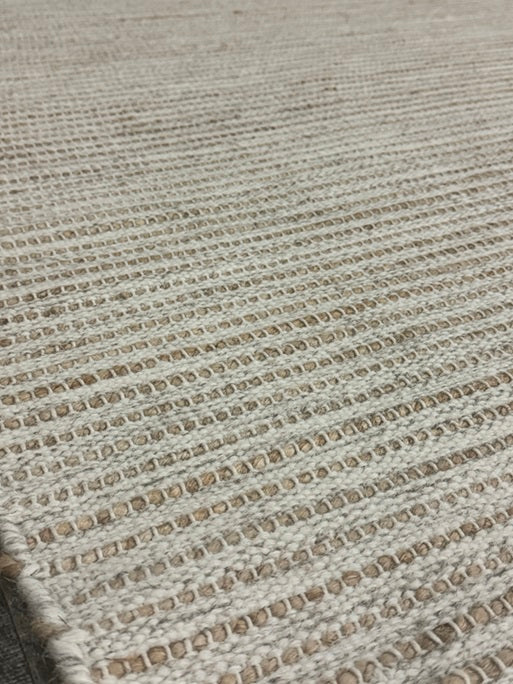 Pencil Weave - Ivory + Grey + Jute