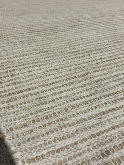 Pencil Weave - Ivory + Grey + Jute