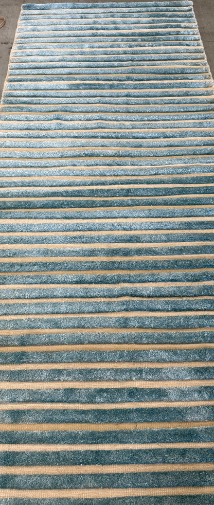 Archive Sale Eloy Stripes - Teal & Linen 3'1 x 8'