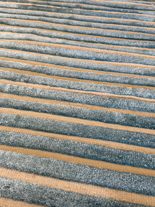 Archive Sale Eloy Stripes - Teal & Linen 3'1 x 8'