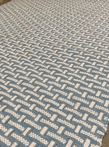 Outdoor Arthouse Basketweave - Reggie Blue