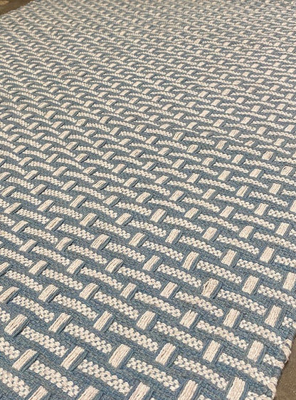 Outdoor Arthouse Basketweave - Reggie Blue